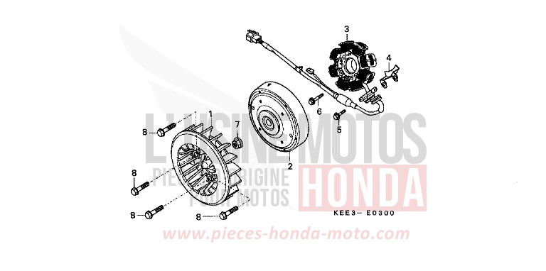 GENERATOR von CB1300 Super Bold'or ABS PEARL SIERRA GREEN (G156) von 1996